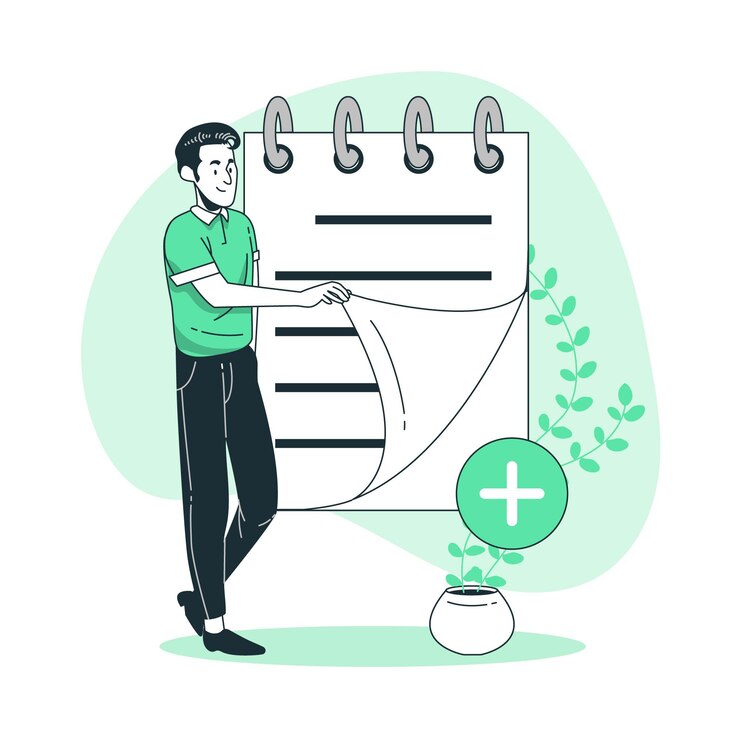 Vector gratuito agregar ilustración del concepto de notas