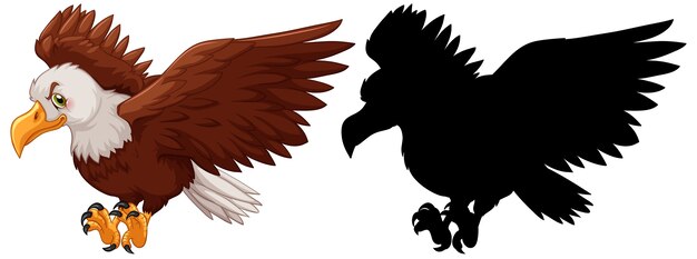 Águila y su silueta