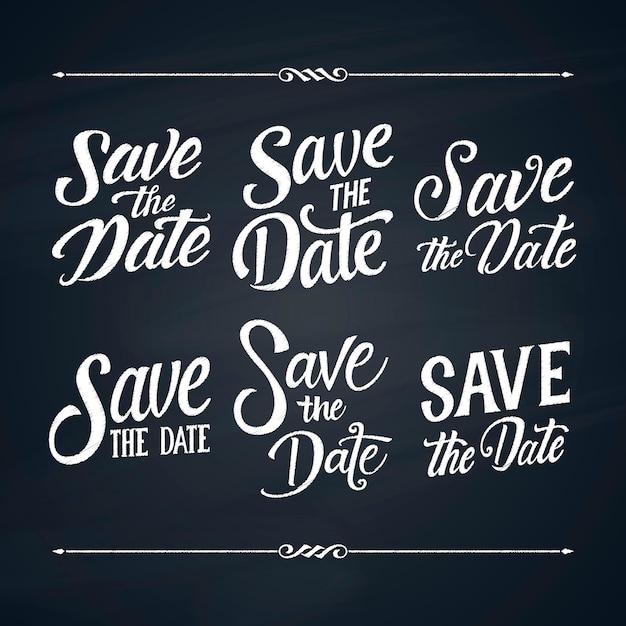 Ahorre la fecha colección de letras de boda