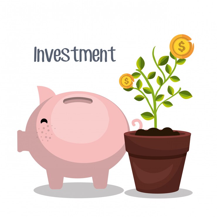 Vector gratuito ahorro de dinero e inversiones