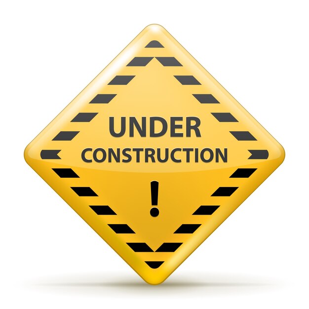 Aislado bajo signo de construcción