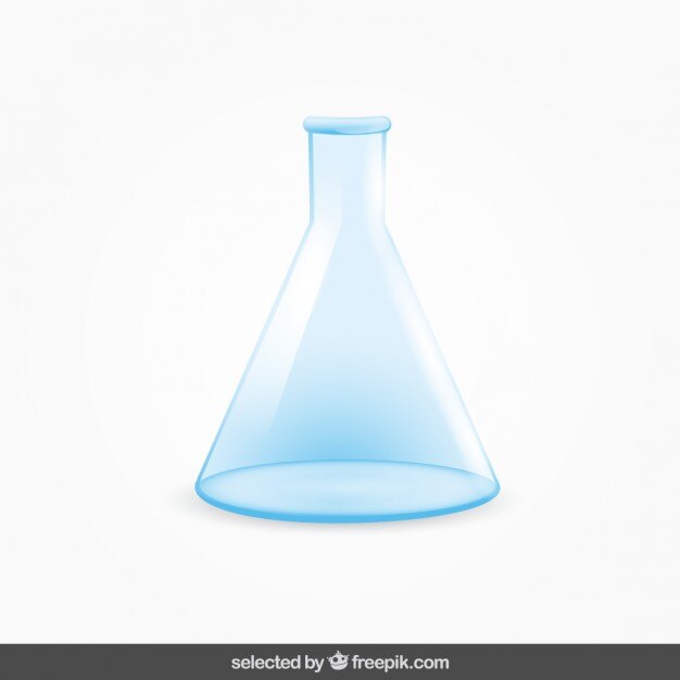 Vector gratuito aislado vidrio de laboratorio