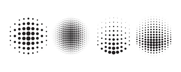aislar la colección clásica circular Halftone