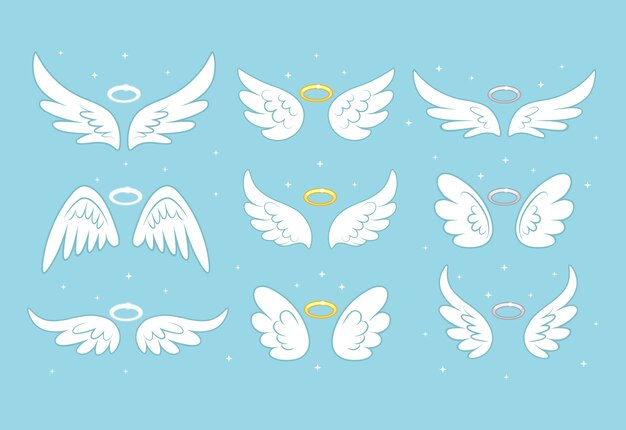 Alas De Angel Y Corazon Vector Gratis