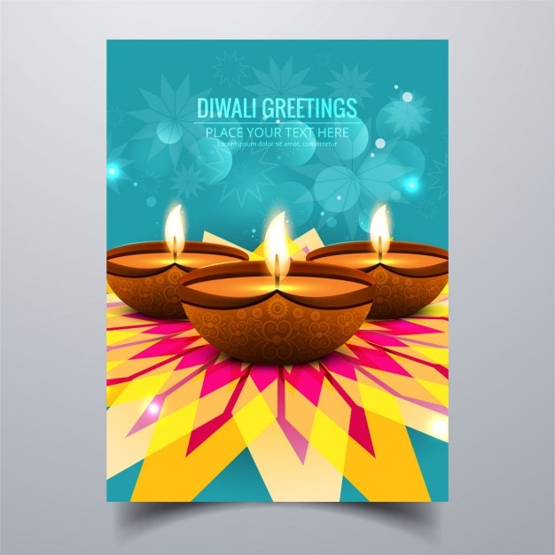 Alegre felicitación de diwali