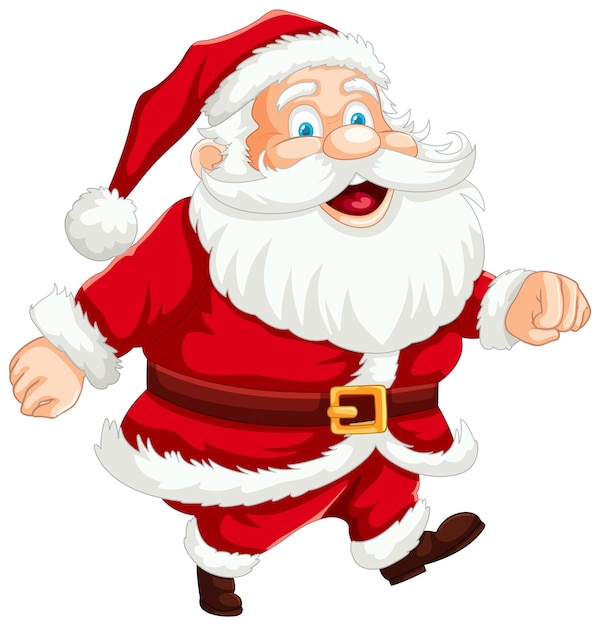 El alegre Papá Noel en movimiento