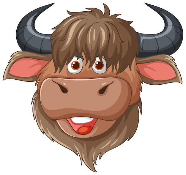 El alegre personaje de dibujos animados Yak