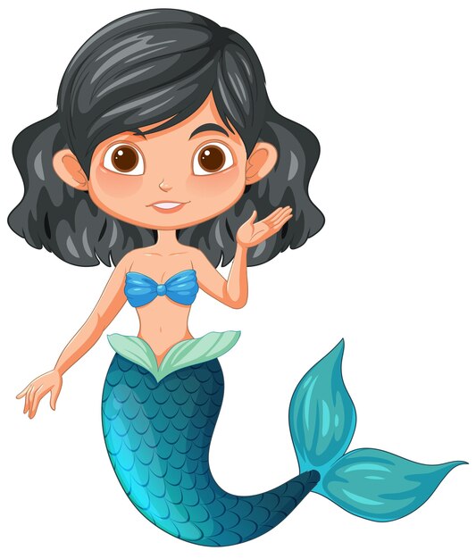 La alegre sirena saludando