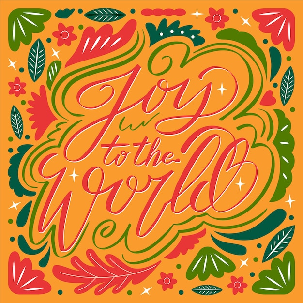 Alegría plana para las letras del mundo