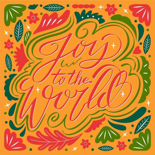 Alegría plana para las letras del mundo