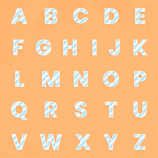Alfabeto az establece vector de tipografía para niños