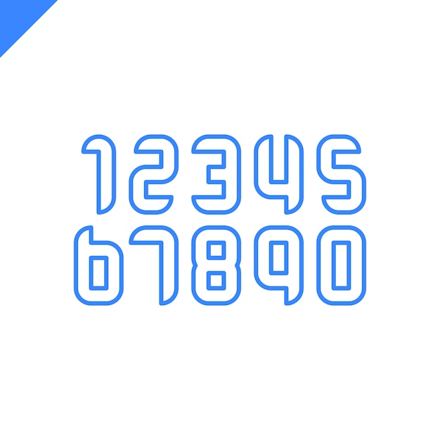 Alfabeto Deportivo Con Numeros Latinos Vector Premium