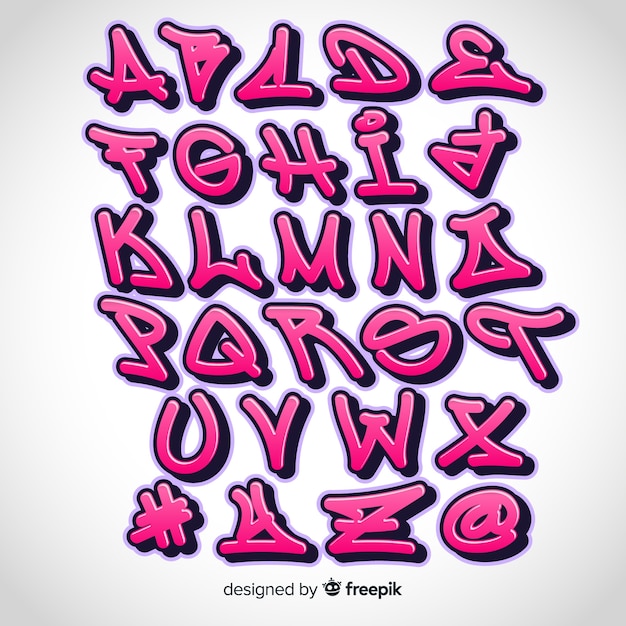 Featured image of post Tipos De Letras En Grafiti Graffiti alphabet cool street style font design white vector