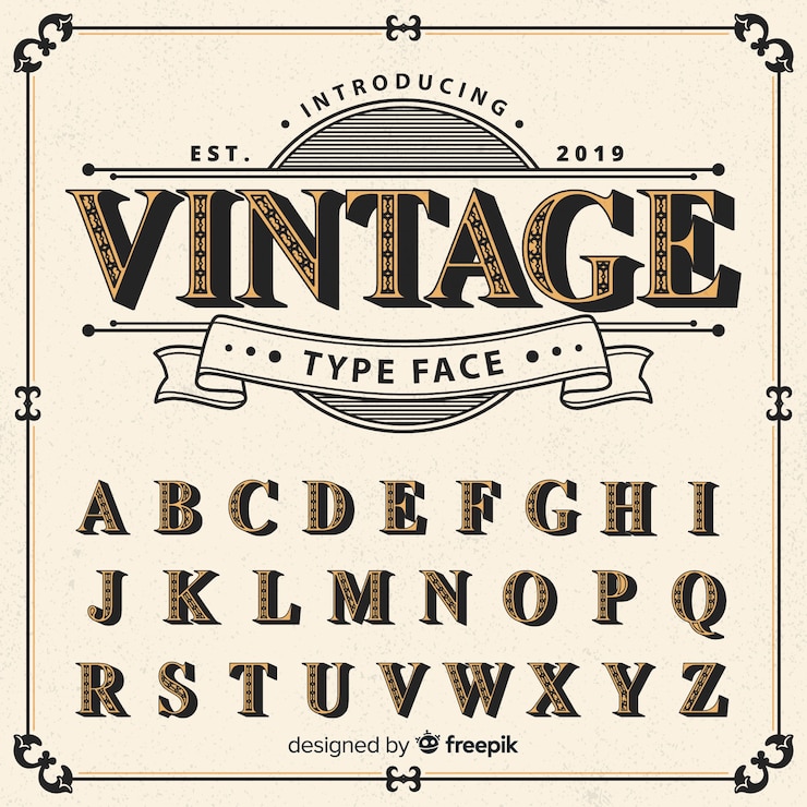 Vector gratuito alfabeto retro