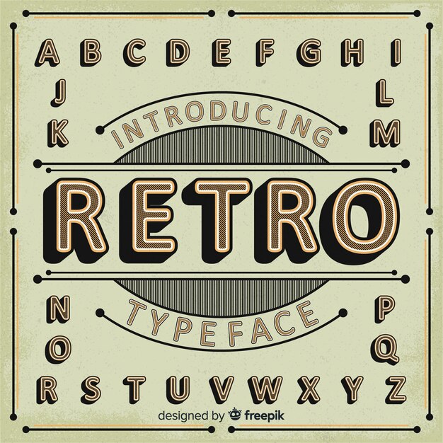 Alfabeto retro