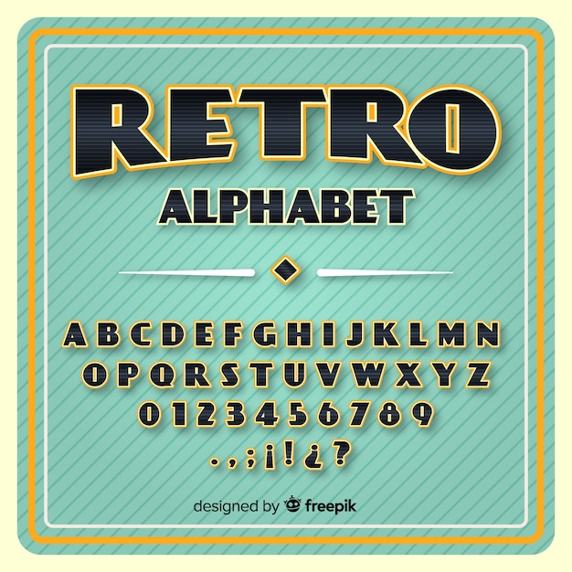 Vector gratuito alfabeto retro