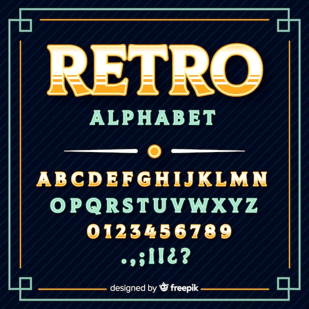 Vector gratuito alfabeto retro