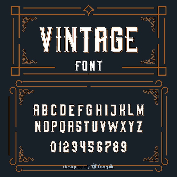 Vector gratuito alfabeto retro