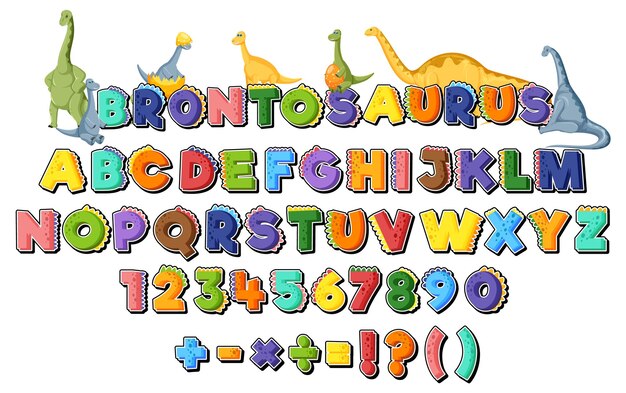 Alfabetos ingleses de letras az y número 09