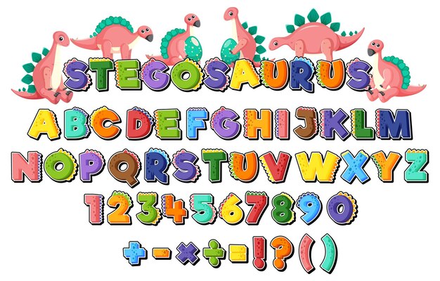 Alfabetos ingleses de letras az y número 09