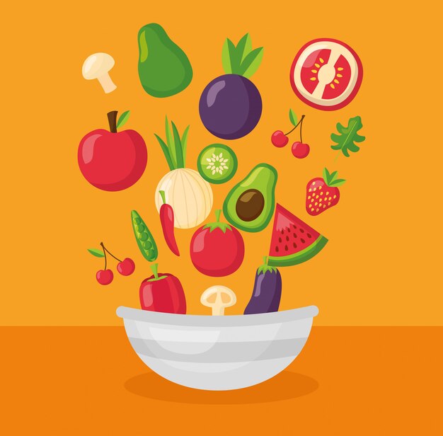 Alimentos saludables frescos