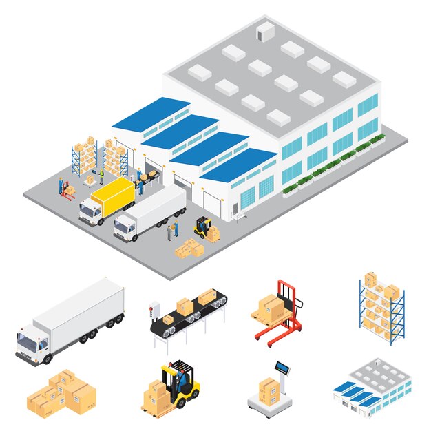 Almacén Área Industrial Isométrica