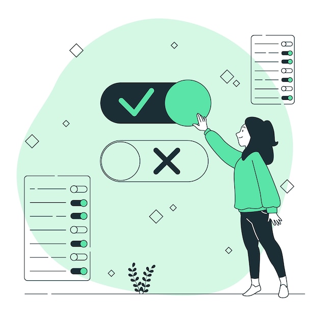 Vector gratuito alternar ilustración del concepto