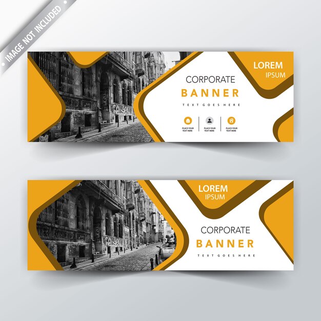 amarillo cuadrado trasero y banner web frontal