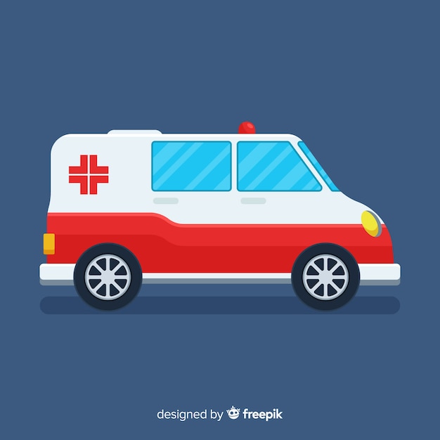 Vector gratuito ambulancia flat