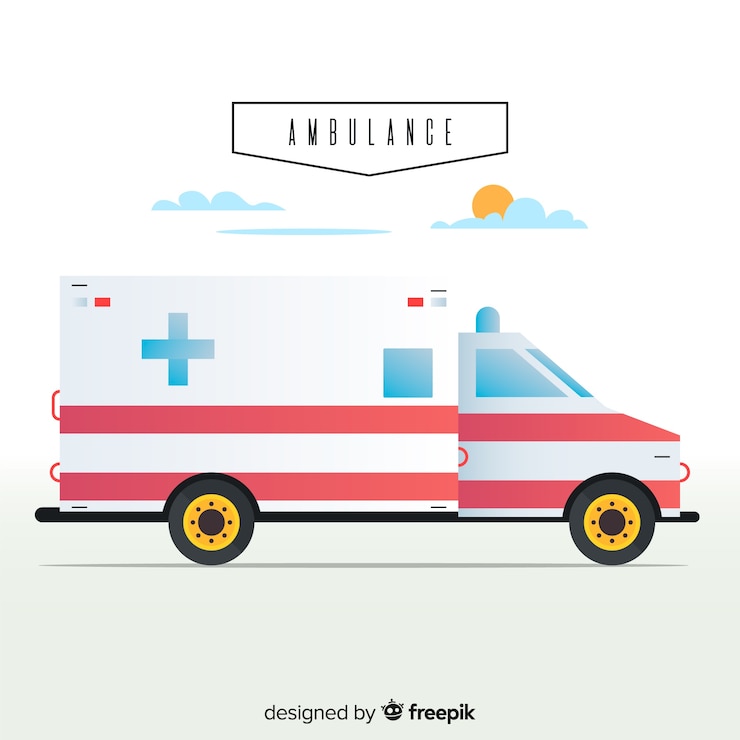 Vector gratuito ambulancia flat