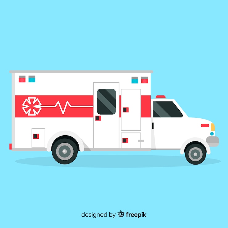 Vector gratuito ambulancia flat