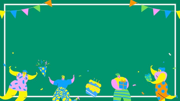 Amigos celebrando un vector de fondo de fiesta de cumpleaños