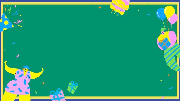 Amigos celebrando un vector de fondo de fiesta de cumpleaños