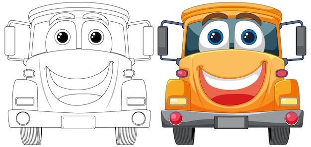 Vector gratuito amigos felices del vehículo de dibujos animados