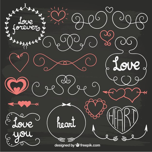 Amor adornos decorativos