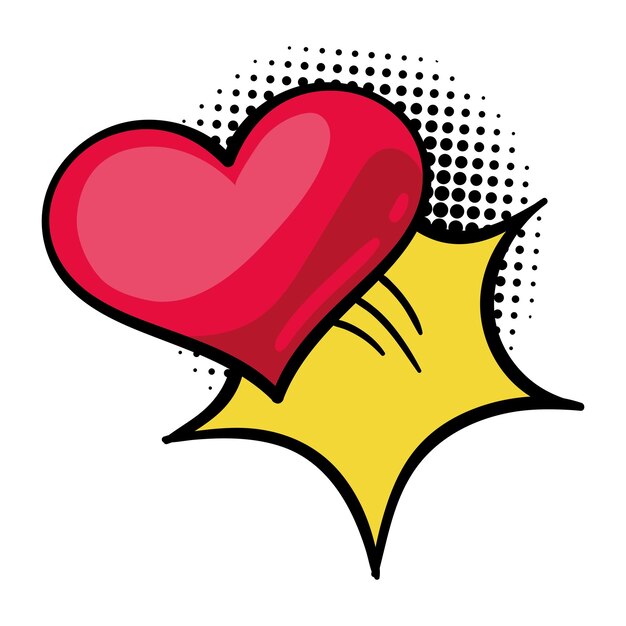 el amor el arte pop la pasión el icono aislado