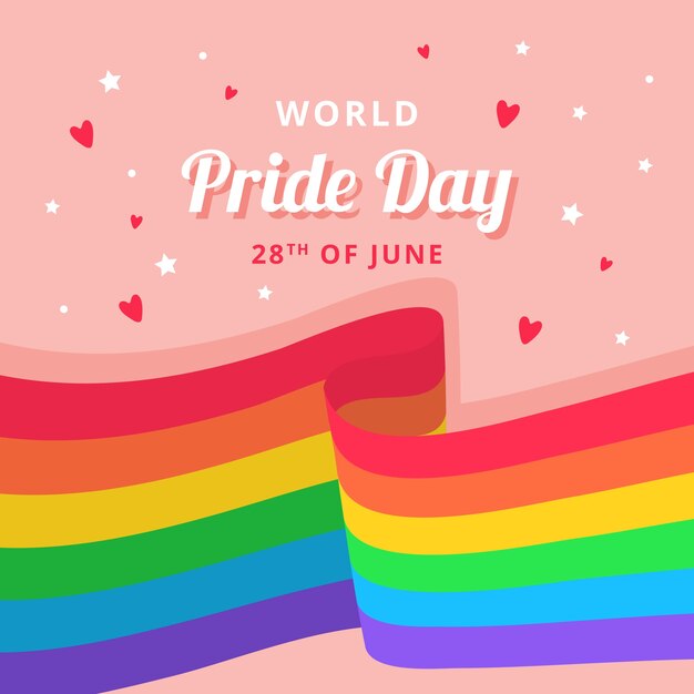 El amor es amor día mundial del orgullo y corazones