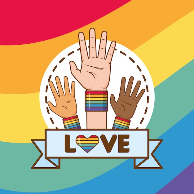 Vector gratuito amor lgbt