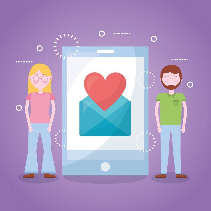 Vector gratuito amor móvil relacionado