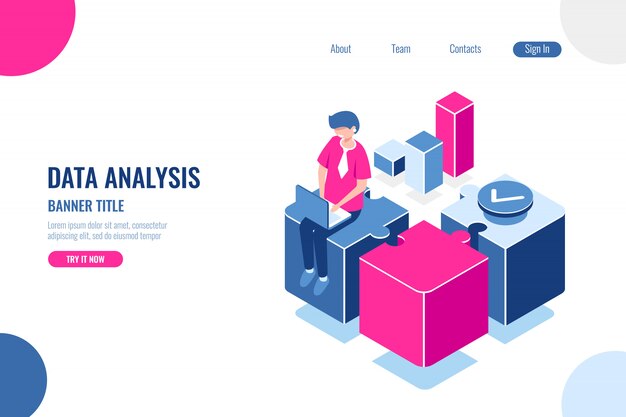 Análisis de datos, título del banner