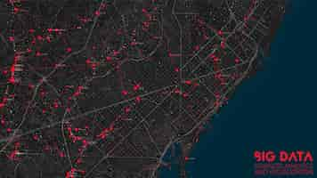 Vector gratuito análisis de estructura financiera urbana abstracta de big data