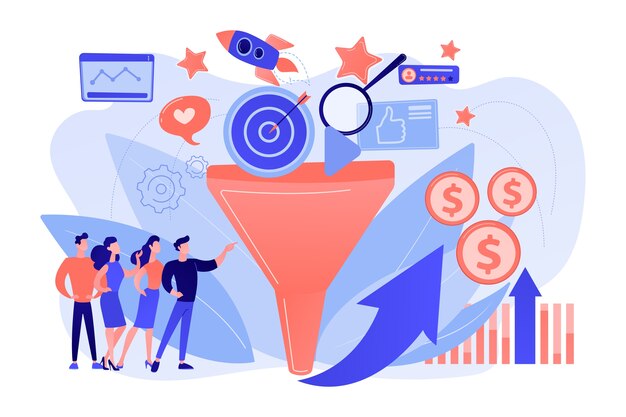 Analistas analizando mercado. Estrategia de venta, generación de leads