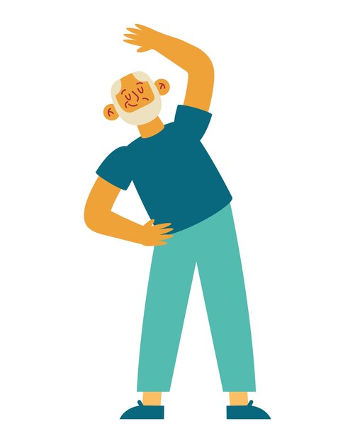 anciano activo ilustración