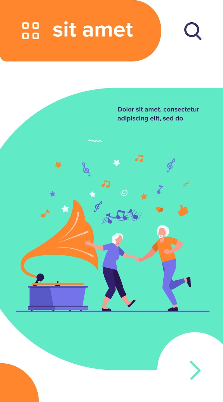 Vector gratuito ancianos felices bailando ilustración vectorial plana aislada. pareja de ancianos activos divertidos dibujos animados divirtiéndose juntos