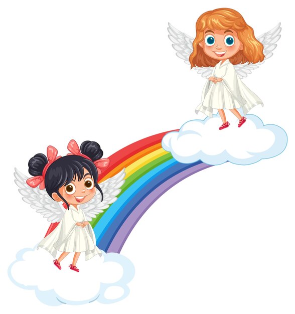 Ángeles en el puente del arco iris