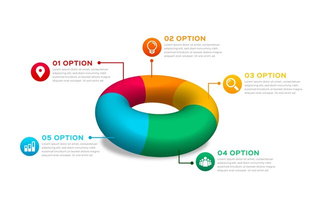 Anillo colorido infografía