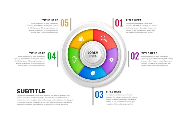 Anillo colorido infografía