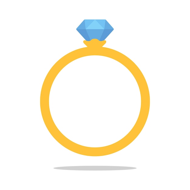 Anillo de diamante de estilo plano