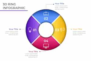 Vector gratuito anillo infografía