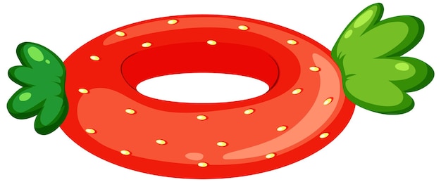 Vector gratuito anillo de natación patrón fresa aislado
